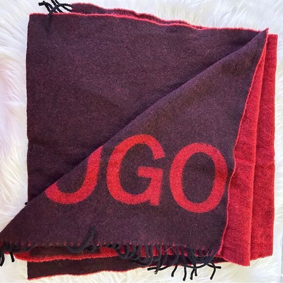 ᴇᴜᴄ ʜᴜɢᴏ ᴍᴇɴꜱᴡᴇᴀʀ ʀᴇᴅ/ʙʟᴀᴄᴋ ᴡᴏᴏʟ ꜰᴏᴜʟᴀʀᴅ ꜱᴄᴀʀꜰ - Picture 12 of 17